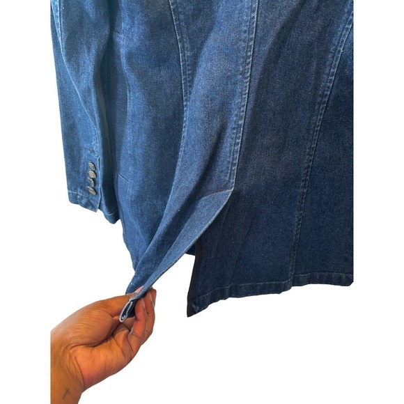 Sam Edelman Margot Single Breasted Extended Jean Jacket Size Small - Picture 5 of 9